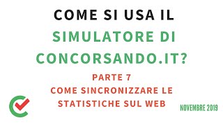 Come sincronizzare sul Web le statistiche del Simulatore Quiz Concorsando  La Guida 7 [upl. by Garris]