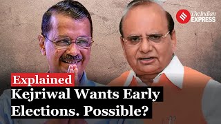 Delhi Election 2024 Arvind Kejriwal Wants Early Elections Is It Possible  Explained [upl. by Navada650]