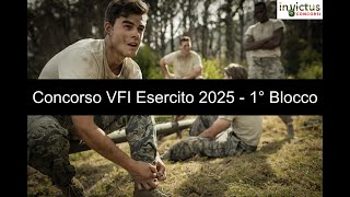 Concorso pubblico bando per 6500 VFI dellEsercito Italiano anno 2025 – 1° Blocco [upl. by Persson]