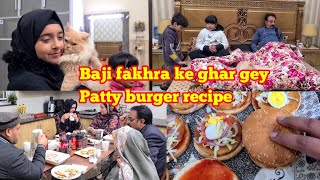 Baji fakhra se milne gey Muqadas ne khala ke liye gift Liyachicken patty burger recipe [upl. by Arimay259]