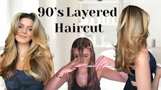 HOW TO CUT VOLUMINOUS LAYERS INTO YOUR OWN HAIR [upl. by Avrenim]