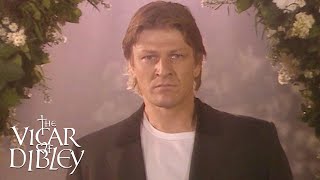 Sean Bean Stops The Wedding  The Vicar of Dibley  BBC Comedy Greats [upl. by Artcele372]