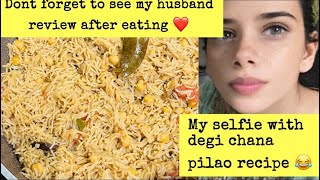 Degi Chana Pulao  Pulao Recipe with Me  Don’t forget to watch my husband review after eating [upl. by Skye973]