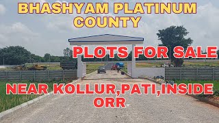 Resale HMDA Plots For Sale  Bashyam Platinum county  Pati Near Kollur  Hyderabad [upl. by Aihtenak354]