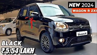 All New WAGON R UPDATED MODEL 2024 Black Colour  Maruti Suzuki Wagonr Zxi Plus Top Model Review [upl. by Kered]