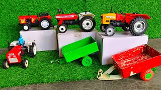 The Big Swaraj Tractor And Mohindra Tractor Unboxing Video l Makmud Toys [upl. by Brandes]