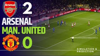 ARSENAL 20 MANCHESTER UNITED • Highlights • Premier League 2425  SimulationRecreation [upl. by Eissahc]