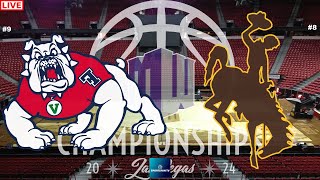 9 Fresno State vs 8 Wyoming Mountain West Basketball Tourney First Round Live Game Cast [upl. by Charisse473]