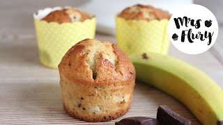 SchokoBananenMuffins  Köstlich und einfach  Mrs Flury backt [upl. by Bibbye853]