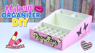 HOW TO MAKE DIY EASY AND USEFUL MAKEUP ORGANIZER MADE WITH CARDBOARD BOXES  RECYCLED CRAFTS [upl. by Prisca]