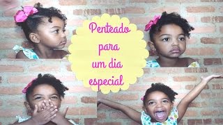 Penteado infantil para dias especiais CABELO CRESPO E CACHEADO DE CRIANÇA  Canal Afrokids [upl. by Horowitz]