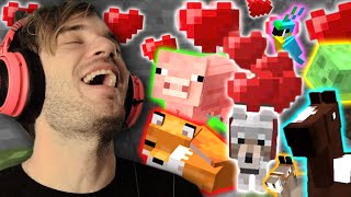 PewDiePie Making Friends in Minecraft for 7 Minutes Straight SVEN JÖERGEN ROLF [upl. by Oicneserc]