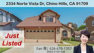 New Listing in Chino Hills by Local Realtor Fan Tseung  2334 Norte Vista Dr Chino Hills [upl. by Ihtak]