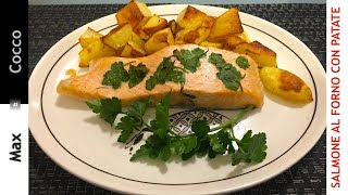 Salmone al Forno con Patate  Semplice e Veloce [upl. by Ennaeerb875]