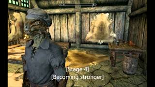 Skyrim Argonian Vampire Progression [upl. by Annoiek]