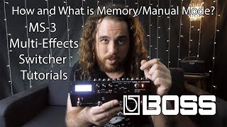 Boss MS3  How and What is Memory Manual Mode [upl. by Rainie985]