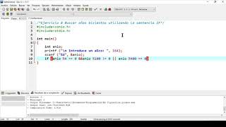 Programando en DevC 8 Año bisiesto Sentencia IF [upl. by Bertold]