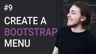 9 How to create a Bootstrap 3 menu  Learn Bootstrap 3 frontend programming [upl. by Nannoc]