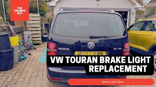 How to Replace the Brake Light on a VW Touran T2  Easy DIY Guide [upl. by Etteniuqna]