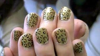 Easy HOW TO do cheetah print nails STEP BY STEP  How to do leopard print nails for beginners [upl. by Ciardap356]