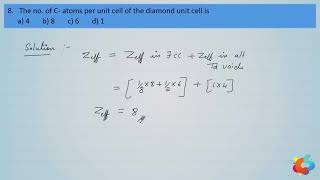 17  Class 12  Chemistry  Solid State  Cet Problems 1 to 13 [upl. by Aieken]