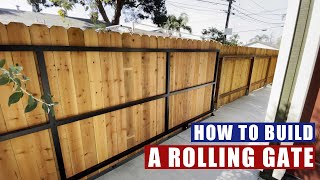 How to build a large metal frame rolling gate  JIMBOS GARAGE [upl. by Eniluap369]