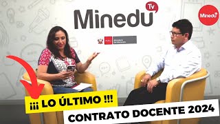 🔴Webinar Minedu Contrato Docente 2024 [upl. by Nohsed599]