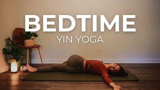 Relaxing bedtime yoga  20 minute yininspired yoga flow for stress and anxiety [upl. by Noirret]