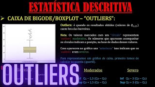 OUTLIERS  MODERADOS E SEVEROS  EXEMPLOS E DIFERENÇAS [upl. by Nimrak]