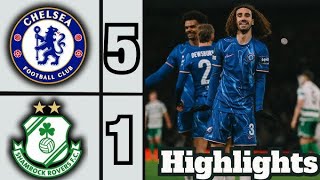 Chelsea vs Shamrock FC 51 Uefa Conference LEAGUE All Goals And Extended Highlights 2024 [upl. by Accebber]