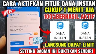 TERBARU CARA AKTIFKAN DANA INSTAN DI APLIKASI DANA  CARA PINJAM UANG DI DANA LANGSUNG CAIR [upl. by Hoehne997]