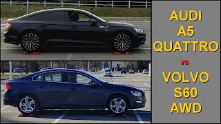 TORSEN vs HALDEX  SLIP TEST  Audi A5 Quattro vs Volvo S60 AWD  4x4testsonrollers [upl. by Normy410]