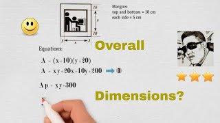 ❓ Solution Find the overall dimensions if the total area of the poster is minimum [upl. by Ahsimek]