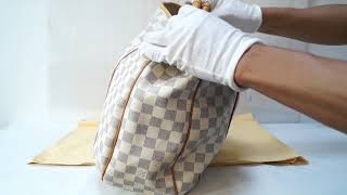 Louis Vuitton Galliera GM Damier Azur REVIEW PREOWNED [upl. by Porta]