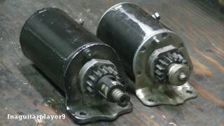 How to replace a starter gear on Briggs and Stratton Starters both rollpin and C clip type [upl. by Toiboid]