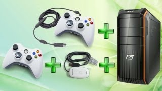 Как подключить проводной и беспроводной джойстики Xbox 360 к ПК [upl. by Sirap627]