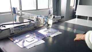 Pocket Patch Template of CNC Sewing Machine [upl. by Nylavad]