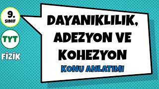 Dayanıklılık Adezyon ve Kohezyon  Konu Anlatımı [upl. by Ehpotsirhc]