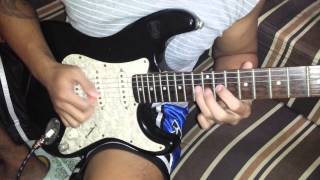 Slammer by Hamer Stratocaster lead tone test [upl. by Nnairrehs]