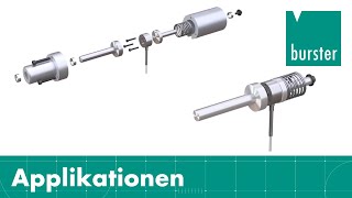 Einbaubeispiel Kraftsensor  vorgespannt mit extremem Überlastschutz und maximaler Messgenauigkeit [upl. by Nixon]