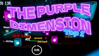 I BEAT THE HARDEST RANKED MAP  The Purple Dimension Beat Saber [upl. by Anigriv]