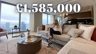 Inside the tallest residential tower in London  65th floor apartment tour at Landmark Pinnacle [upl. by Adnorhs]