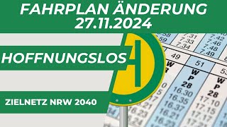 Fahrplan Änderung 272224 mit Hoffnungsverluste  Zielnetz NRW 2040  Nimby Rails  117 [upl. by Stanway]