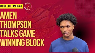 Amen Thompson talks about his game saving block [upl. by Marelya173]