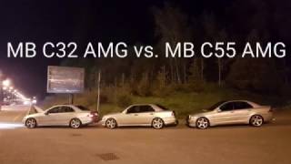 Mercedes C32 AMG vs Mercedes C55 AMG w202 [upl. by Feltie]