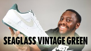 Nike Air Force 1 Seaglass Vintage Green On Foot Sneaker Review QuickSchopes 688 Schopes HF1939 100 [upl. by Ysak]