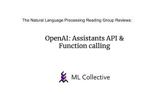 OpenAI Assistant API and function calling [upl. by Oine689]