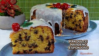 PAN DULCE NAVIDEÑO ESPONJOSO y Sin Amasar Fácil y Delicioso [upl. by Anaujnas]