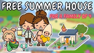 FREE Aesthetic Summer House ☀️💦 Toca Boca Free House Ideas 🤩 TOCA GIRLZ [upl. by Vassaux]