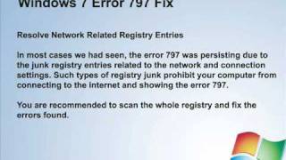 Error 797 in Windows 7  Learn An Easy Windows 7 Error 797 Fix [upl. by Huey890]